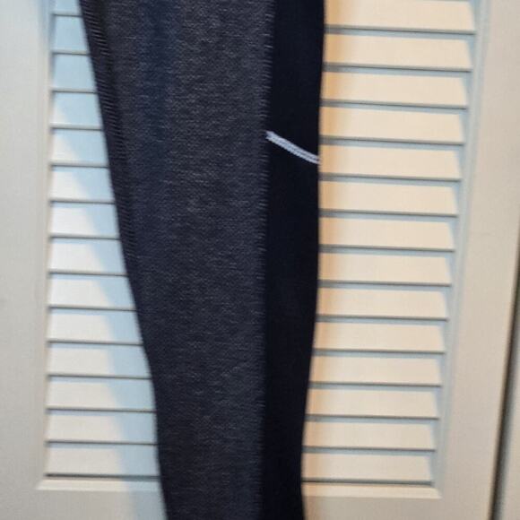 Danskin Now Leggings Womens Medium 8-10 Blue Sapphire Activewear Dri-more Logo - Picture 2 of 7